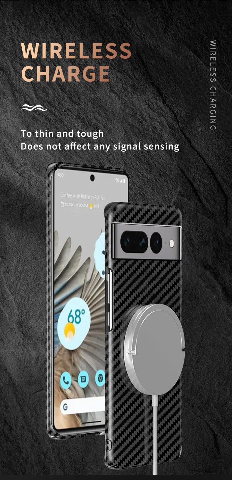2025 New Luxury Carbon Fiber Texture Pattern Magnetic Ultra Slim Case For Google Pixel 8 9 10 Pro Matte MagSafe Ring Armor Cover