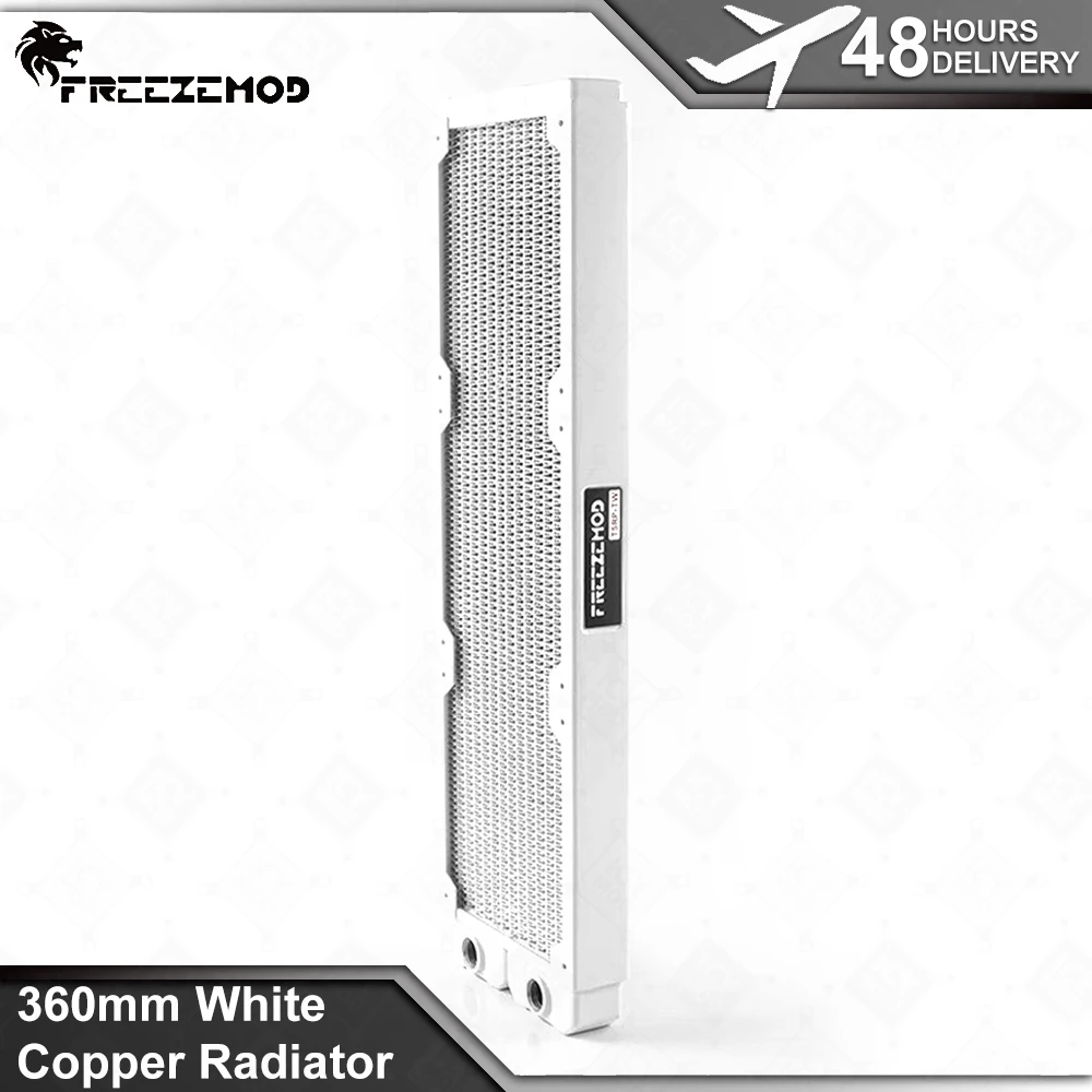 

360mm White Copper Radiator FREEZEMOD G1/4 Thread PC Water Cooler Copper Liquid Cooling for 12CM Fan TSRP-TW-White360