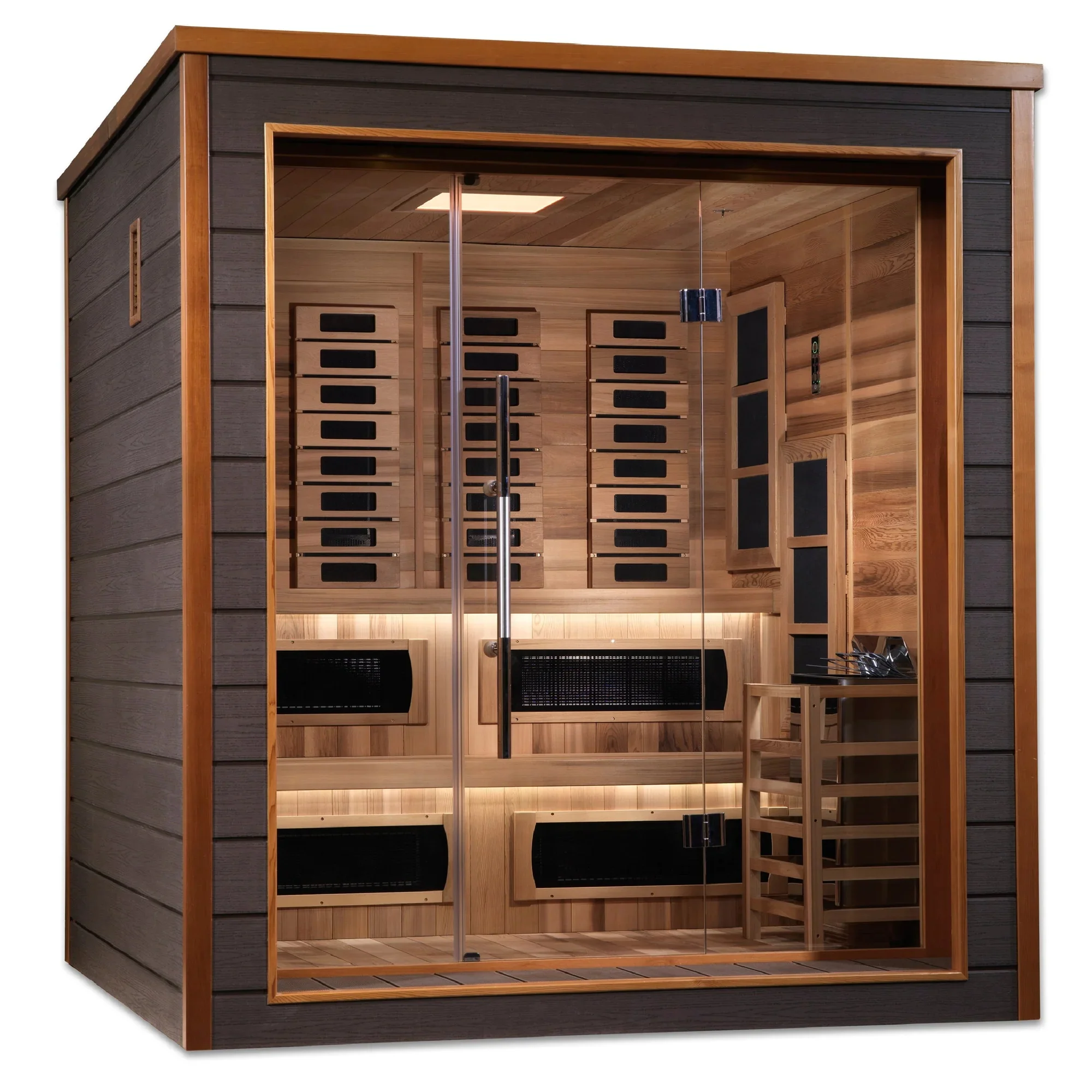 For 4 person Large Outdoor Sauna Sauna Room Hemlock Wood Sauna Outdoor