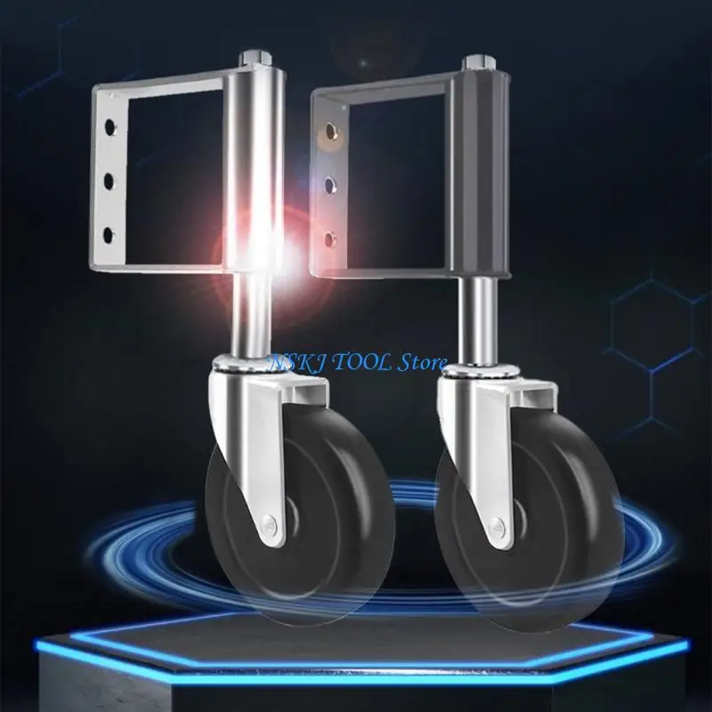 L8RC Spring Loaded Gate Caster Wheel Heavy Duty Gate Wheel with 360 Swivels Gate Support Helper for Outdoor Wooden Gates