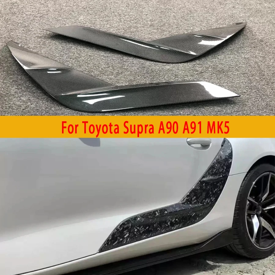 

For Toyota Supra A90 A91 MK5 Carbon fiber car door panel decorative strip Fender Door panel trimDecoration Car Accessories