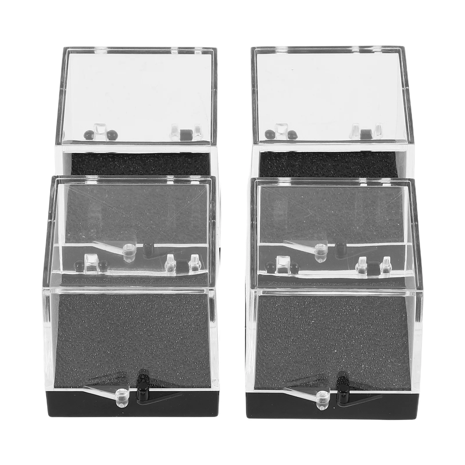 

4Pcs Clear Crystal Collector's Box Multifunctional Storage Organizer for Rocks Shells Gemstones Jewelry Rock Collection Box