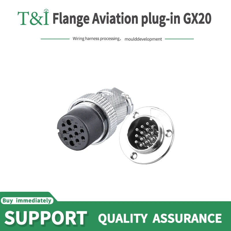 

5 sets GX20 Flange mounting 3-hole fixing aviation connector plug&socket 2pin 3pin 4pin 5/6/7/8/9 10 12 14 15circular connectors