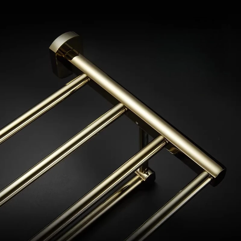 Towel Rack No Punching Bathroom Toilet Shelf Toilet Light Luxury Bathroom Five Pendants Bath Towel Rack