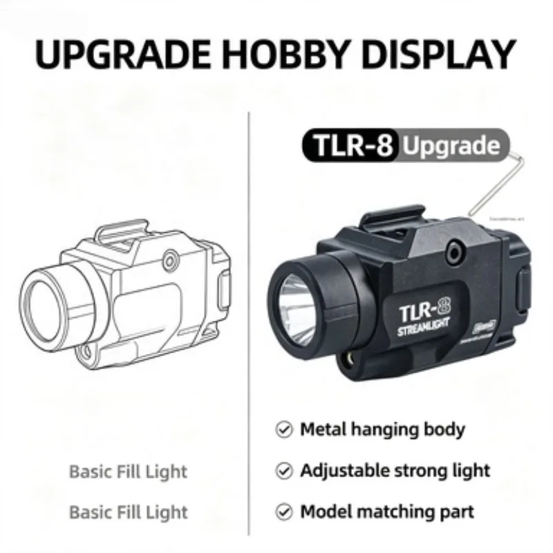 Household Display Simulation Fitting Rifle Model Metal Hanging TLR-8 Balanced Strong Bright Effect