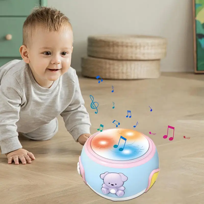 

Toy Drum Light Up Drum Toy Kids Floor Drum Learning Toys Musical Toy For 6-12 Months And Kids Girls Boys