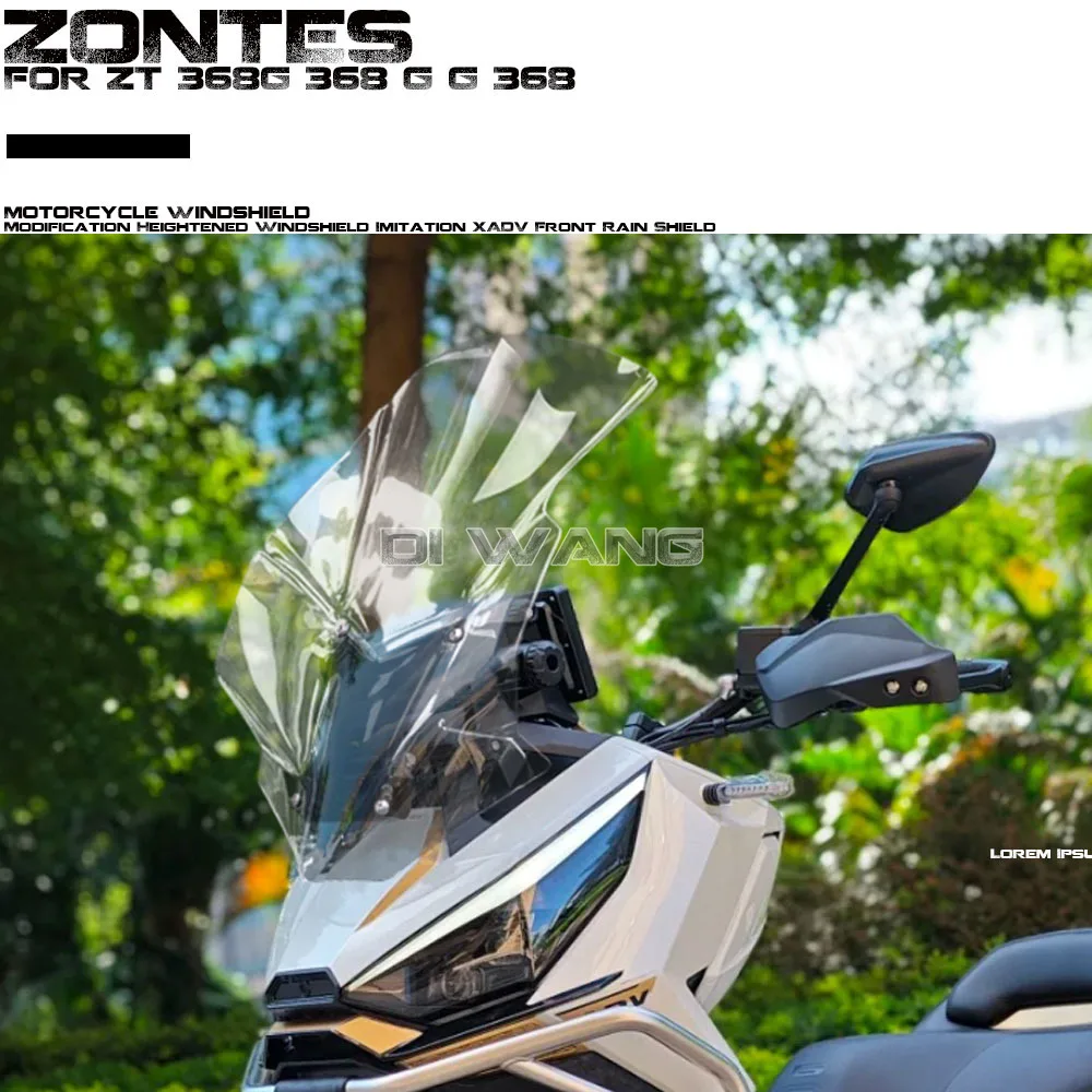 

FOR ZONTES ZT 368G 368 G G 368 Motorcycle Windshield Modification Heightened Windshield Imitation XADV Front Rain Shield