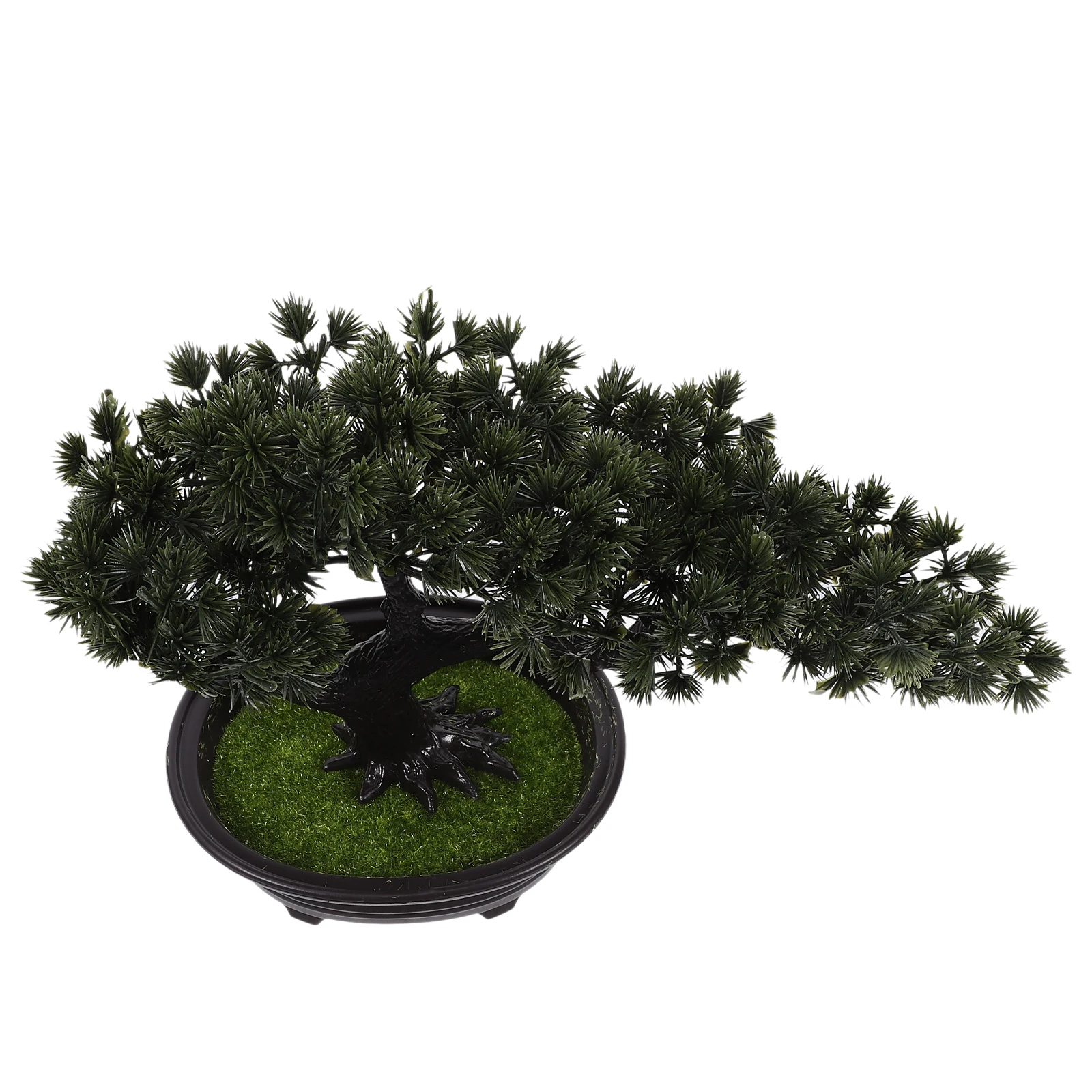

Green Pine Potted Artificial Fake Bonsai Fake Mini Bonsai Tree Artificial Pine Tree Home Office Decor