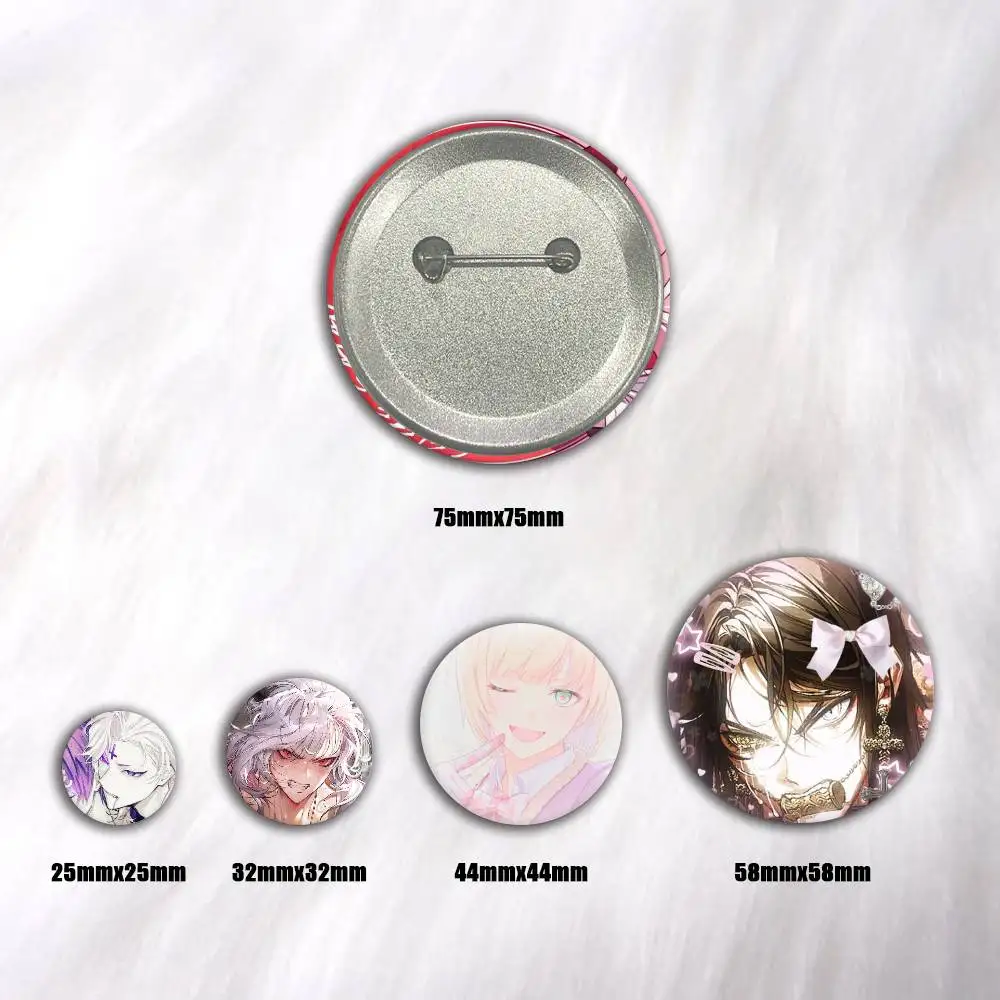 W-What in HELL is C-Bad Badge on Backpack Accessories Manga Icons Pins Round Cartoon Brooches for Clothes Bag Decor Gifts