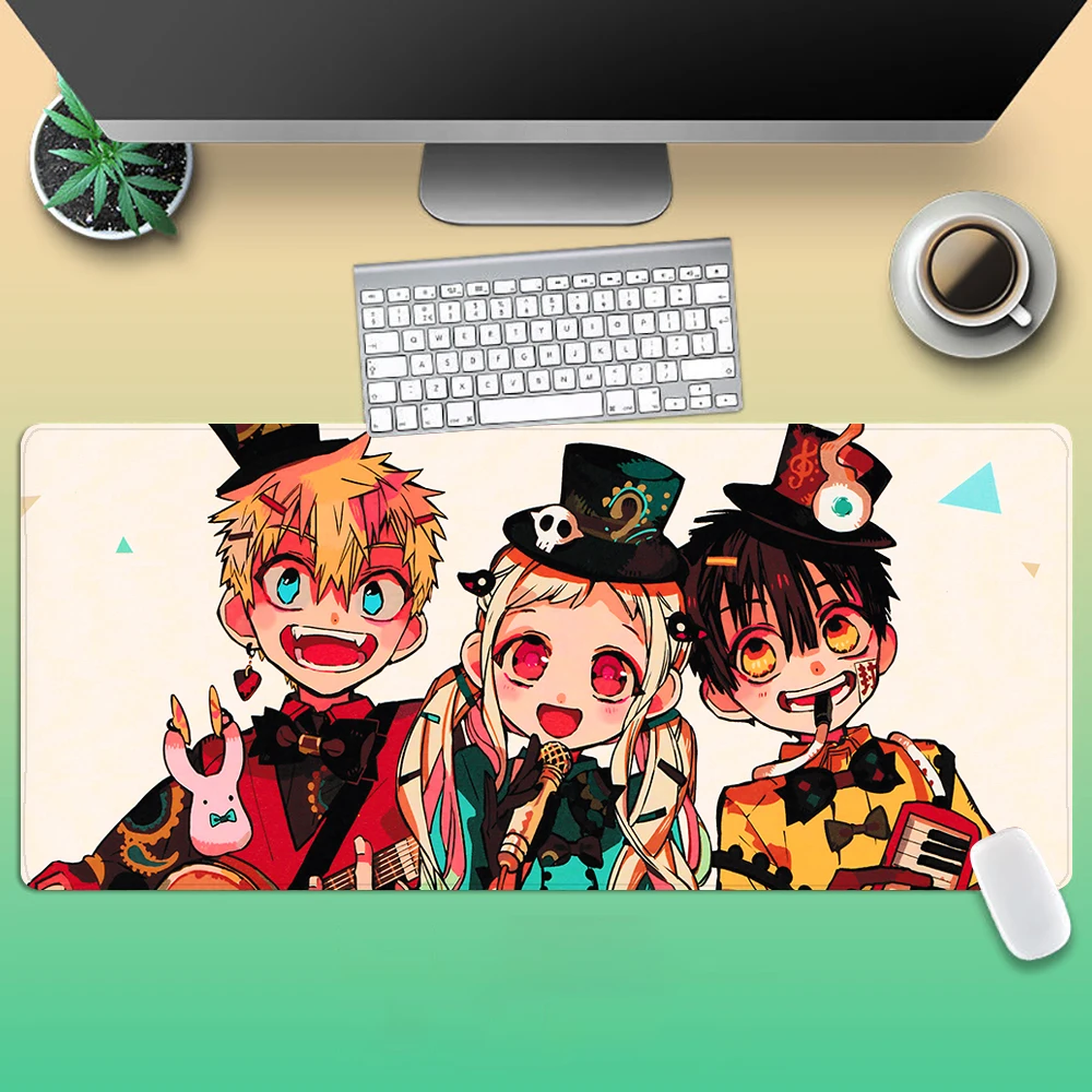 Hanako kun Mousepad HD Printing Computer Gamers Locking Edge Non-slip Mouse Pad XXL90x40cm Keyboard PC Desk Pad