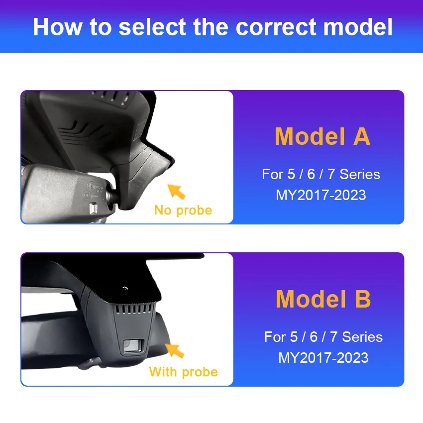 For BMW 2017-2023 G30 G31 G38 G11 G12 G32 M5 F90 5 series 530i 540i 520i 520d 530d 540d FHD Wifi Car DVR 4K Dash Cam Camera