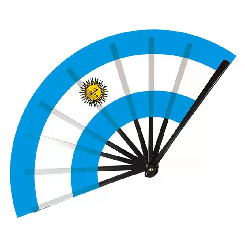 22cm Folding Hand Fan South America 8 Country Flags Cheering Fan For Sports Events Parties And Festival Celebrations