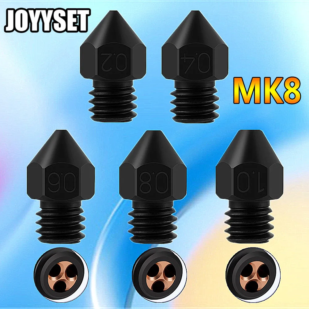 

1/2Pcs MK8 Nozzle CHT Hardened Steel Upgrade High Flow 0.2/0.4/0.6/0.8/1.0mm 3D Printer Parts MK Nozzles 1.75MM For Ender 3 CR10