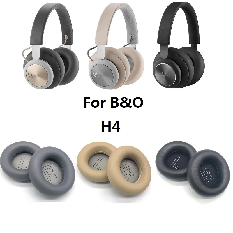 Bang & olufsen-b & o h4用のイヤーパッド,ヘッドフォンの交換,イヤークッション,イヤーマフ,プラスチック製のバックル付きのイヤーカバー