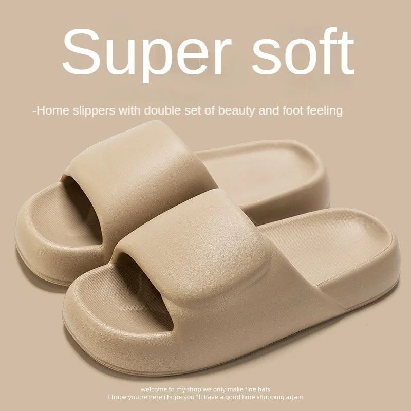 Men Women Cloud Cushion Cute Slides EVA Pillow Slippers Non-Slip Shower Shoes Sandals Open Toe Bathroom Spa Gym Home Soft Comfy