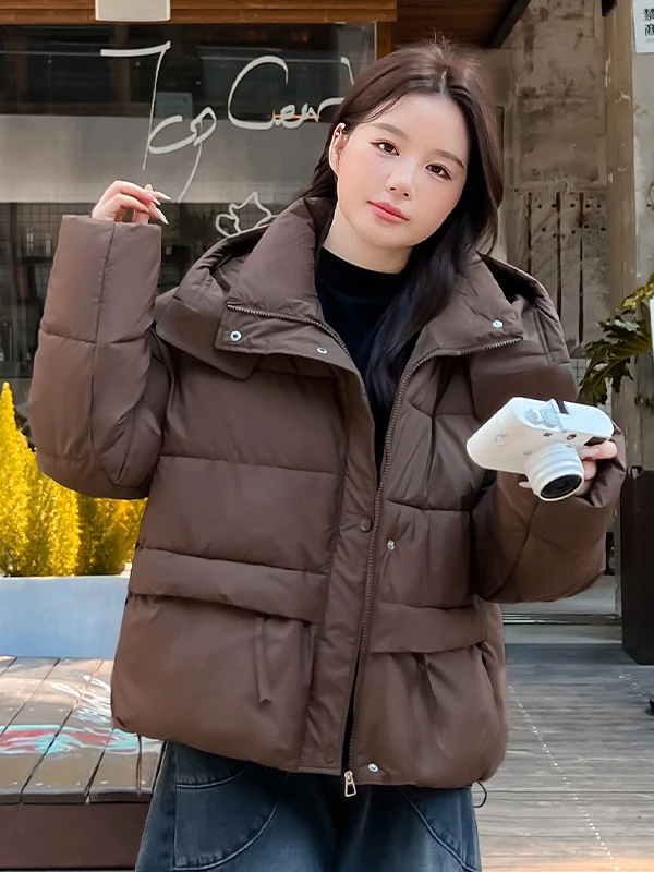 

Новое зимнее женское хлопковое пальто Jaet Bread Faion, повседневная теплая хлопковая верхняя одежда в Корейском стиле, свободная посадка на молнии