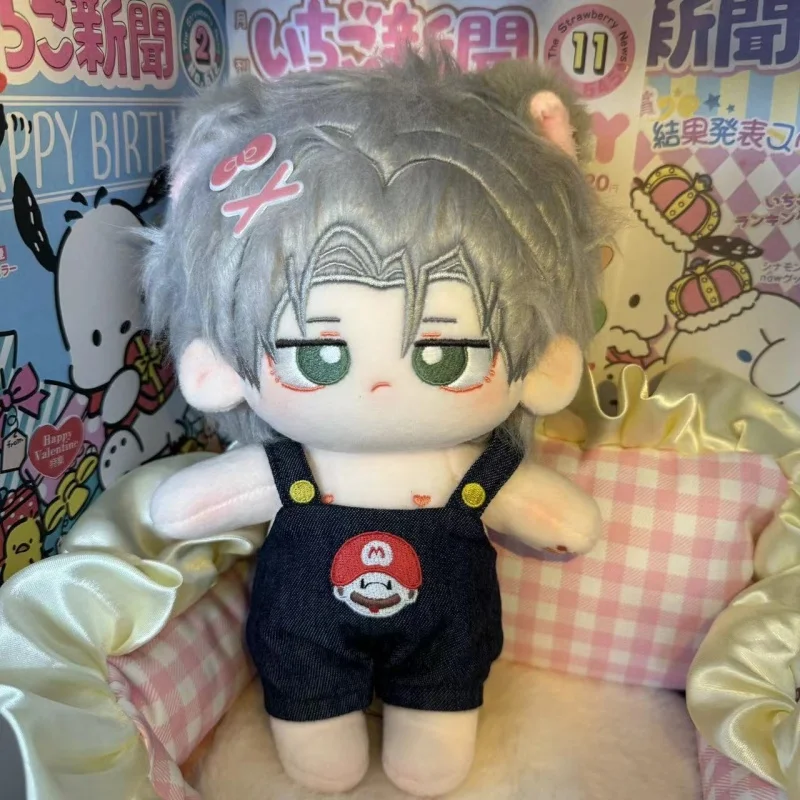 Anime Gokudera Hayato ¡HITMAN REBORN! Cosplay 20cm muñeca desnuda juguete de peluche de algodón relleno suave Plushie 7764