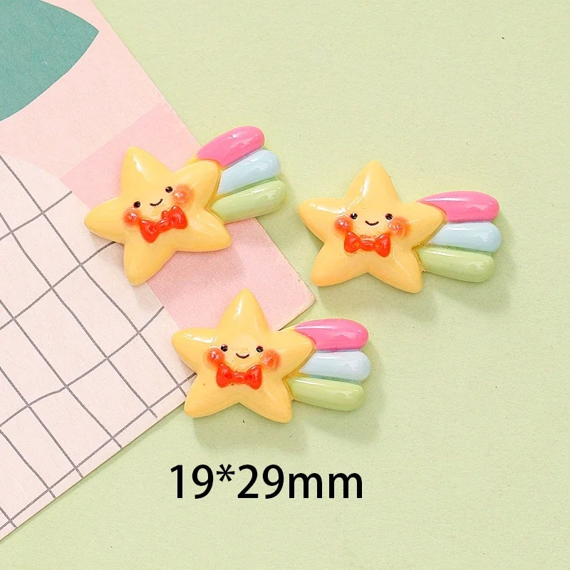 Resin 3D cartoon bright clouds sun 10pcs Scrapbook Crafts DIY Accessory Decor Figurines