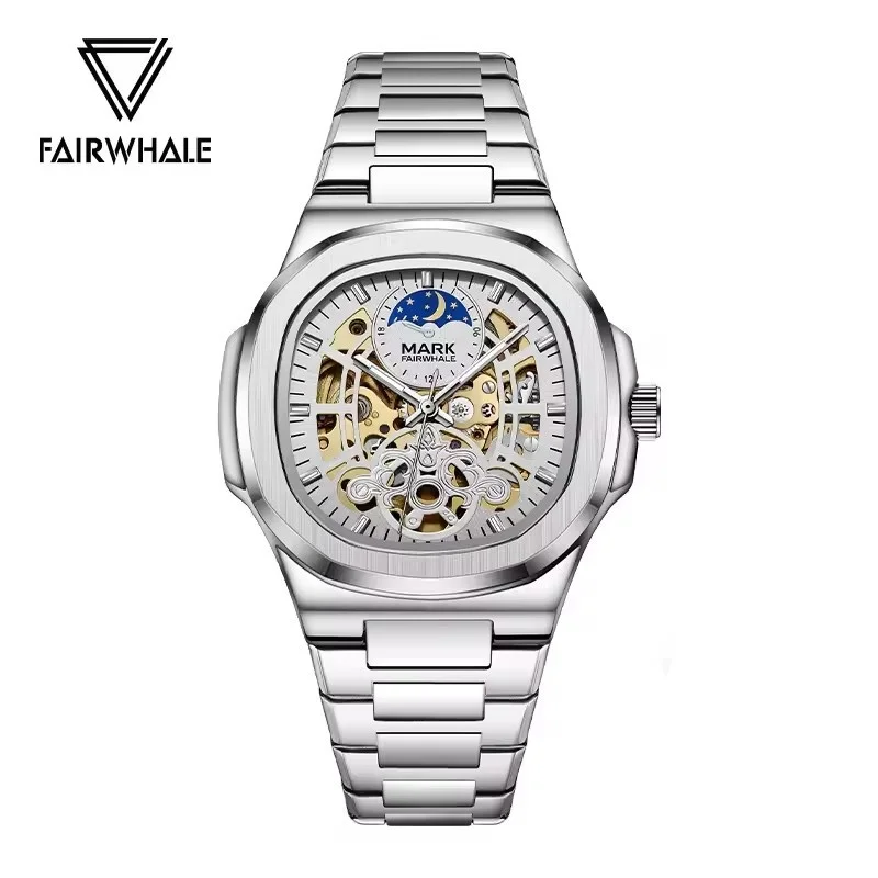 

Mark Fairwhale 6012 Elegant Men's Automatic Mechanical Watch Luminous Wristwatch Fashion Business Watches for Man reloj hombre