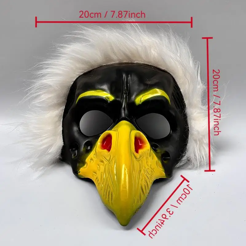 Halloween Cosplay Gruselige Adler-Gesichtsmaske NPC Lustiger Scherz-Gruselkopfschutz für Partyball-Kostüm-Requisite Ideal für Halloween – Detail 7