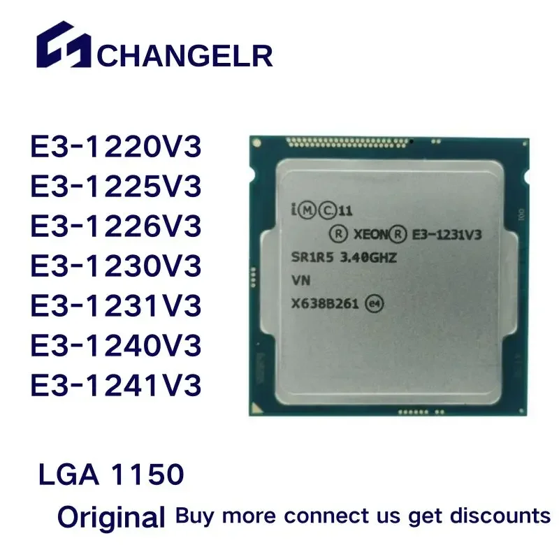 E3-1220V3 E3-1225V3 E3-1226V3 E3-1230V3 E3-1231V3 E3-1240V3 E3-1241V3 4Core 8Threads LGA1150 22NM 3.4GHz LGA 1150 1230 1231 V3