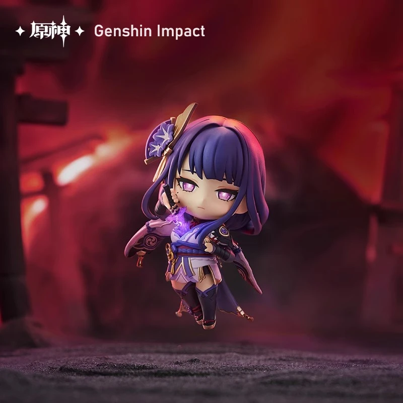 

Подлинная Genshin Impact Inazuma City Theme Nendoroi Raiden Shogun, милая фигурка, мультяшные куклы, аниме, подарок для косплея