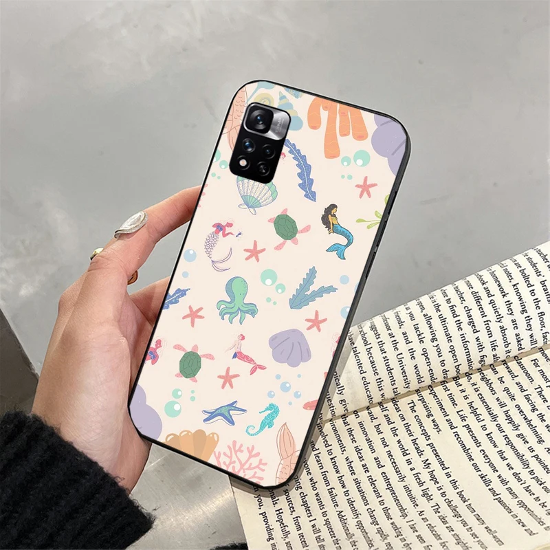 Capa de Telefone Jellyfish para Xiaomi Redmi Note, Criaturas do Mar, 13, 12 Pro, 11S, 11, 10 Pro, 10S, 12S, Redmi 13, 10, 13C