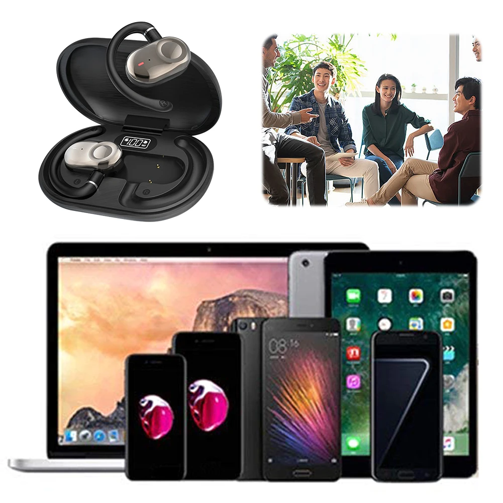 AI Language Translation Earbuds Bluetooth-Compatible 5.4 Smart Translation Earbuds Translation Earphones for Travel and Business