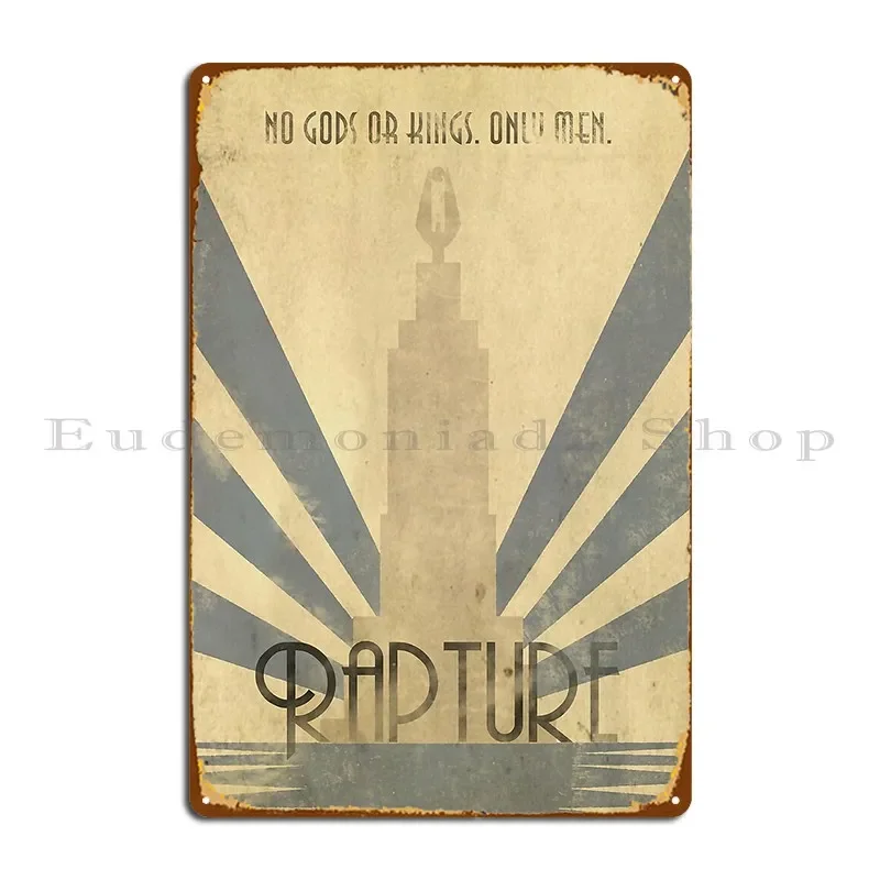 Bioshock Rapture Adv affiche limondeourien Plaque métallique affiche cinéma murale Pub Design mur grotte étain signe affiche