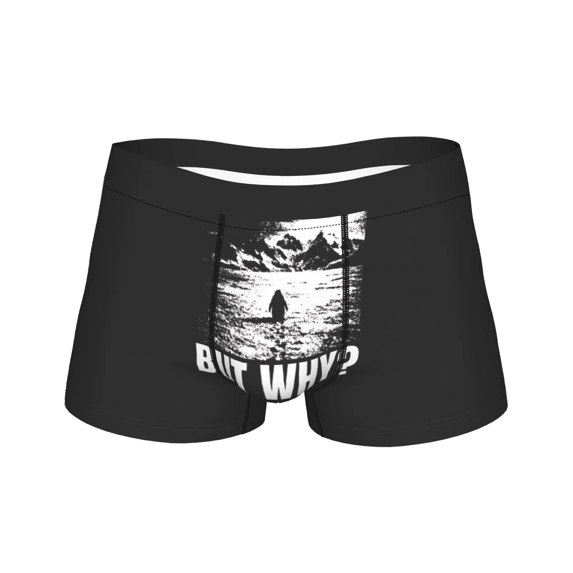

Nihilist Penguin But Why meme Trunk 3D Pouch Underwear Quality Pattern Shorts Briefs Soft Trend Man Underpants Big Size