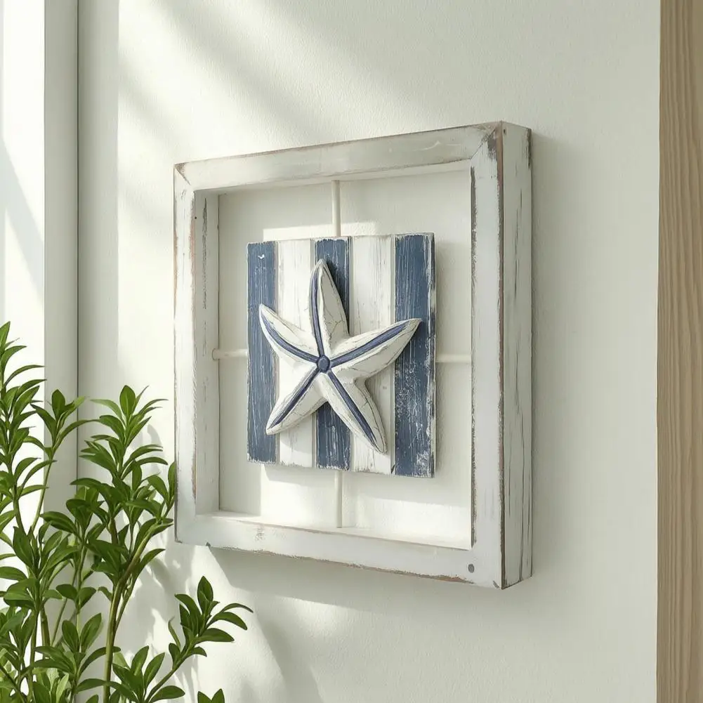 Style Wall Art Coastal Wall Art Decor 3d Coastal Wall Art Set Distressed Wooden Frame Decor Ocean Inspired for Bedroom