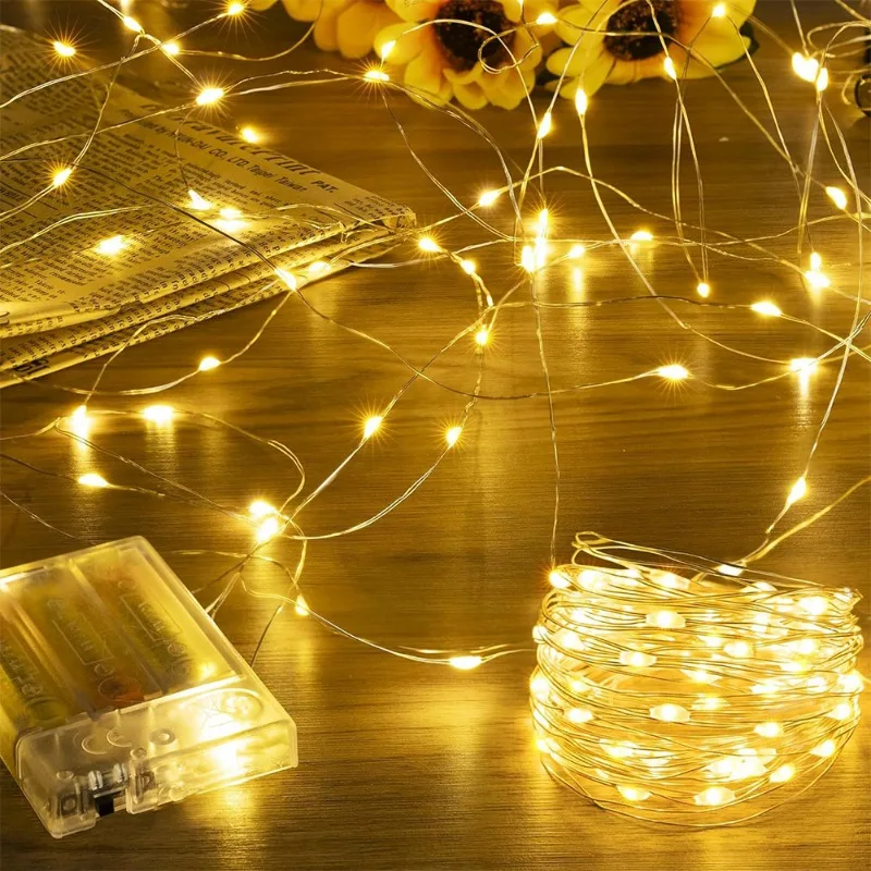 

3M/5M/10M LED Light Outdoor Garland String Lights Street Garland for Wedding Party Decor Fairy Lights Battery Operated