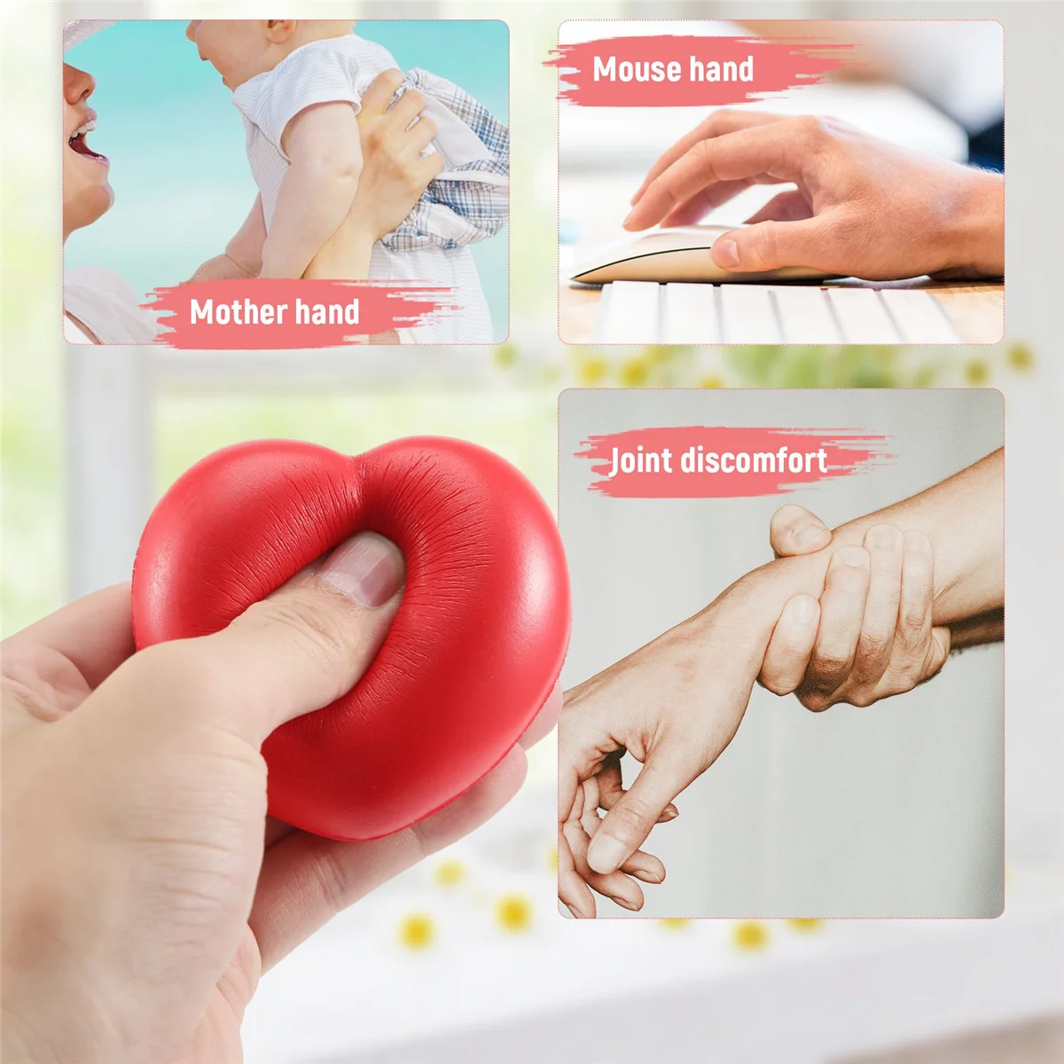 High-end Heart Stress Reliever Ball Red