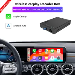 EzoneTronics Screen Upgrade kit Decoder Box CarPlay Android Auto Mirror Link for Mercedes Benz A/B/C/E/GLA/GLK/GLS/CLA/ML NTG 6