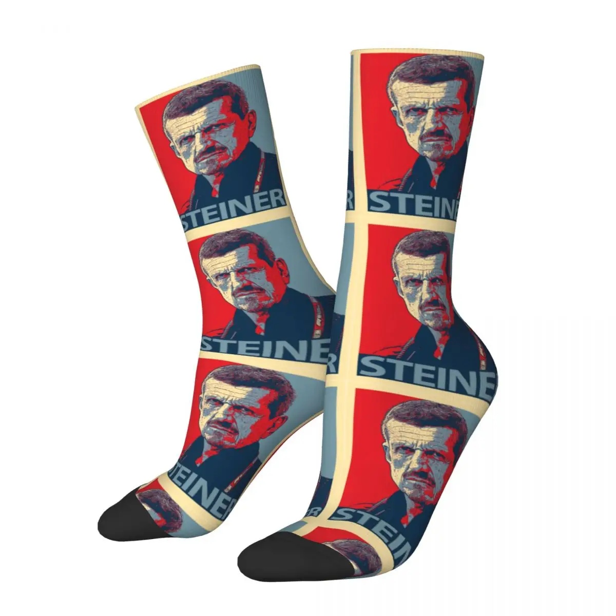 Unisex Guenther Steiner Socks Warm Fashion Team Principal Socks Harajuku Merch Middle TubeSocks Small Gifts