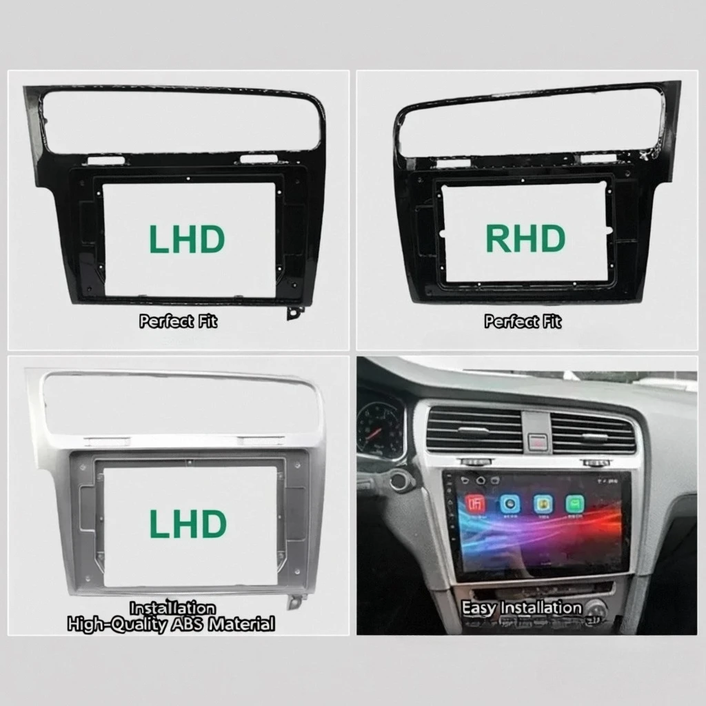 

10 Inch Car Frame Fascia for Volkswagen Golf 7 (7th Gen) | Android Radio Dash Fitting Installation Panel Kit