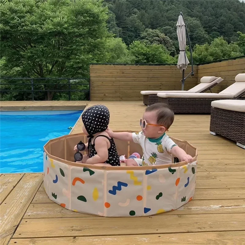 Ins Multifunctional Folding Pool Ocean Ball Pool Baby Play Fence Sand Pool Indoor Leisure Pool Bath Fence Piscina Fuori Terra