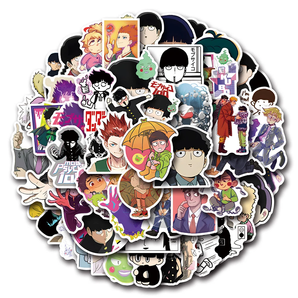 

10/30/50/100pcs Cartoon Mob Psycho 100 Anime Stickers Decals Laptop Fridge Skateboard Cool Waterproof Sticker Kids Classics Toys