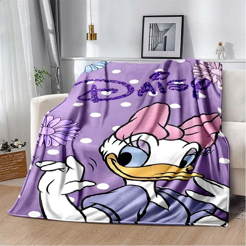 7 Sizes Warm Soft Blanket Disney Donald Duck  Blanket Fluffy Lavash Wool Sofa Plaid Plush Bedspread Throw Blanket for Sofa Bed