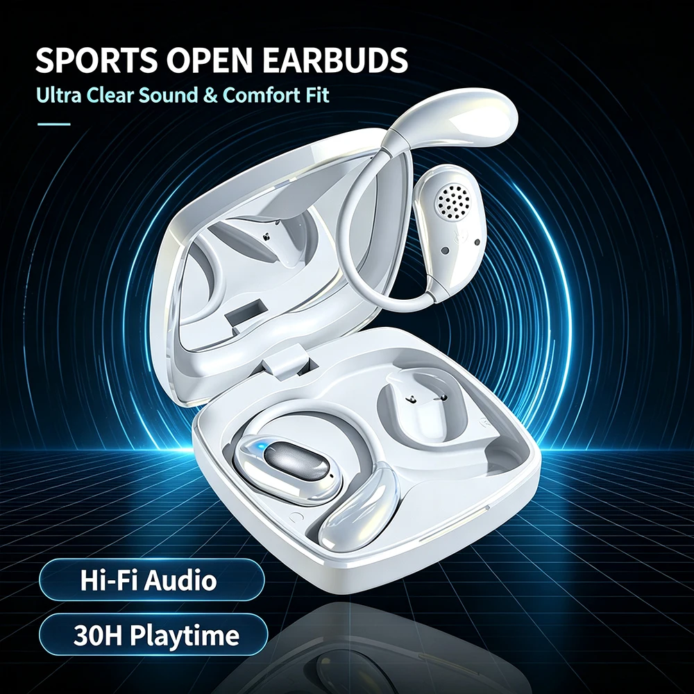 Air Conduction Open Ear Running Earbuds - Wireless Open-Ear Earbuds Air Conduction Headphones