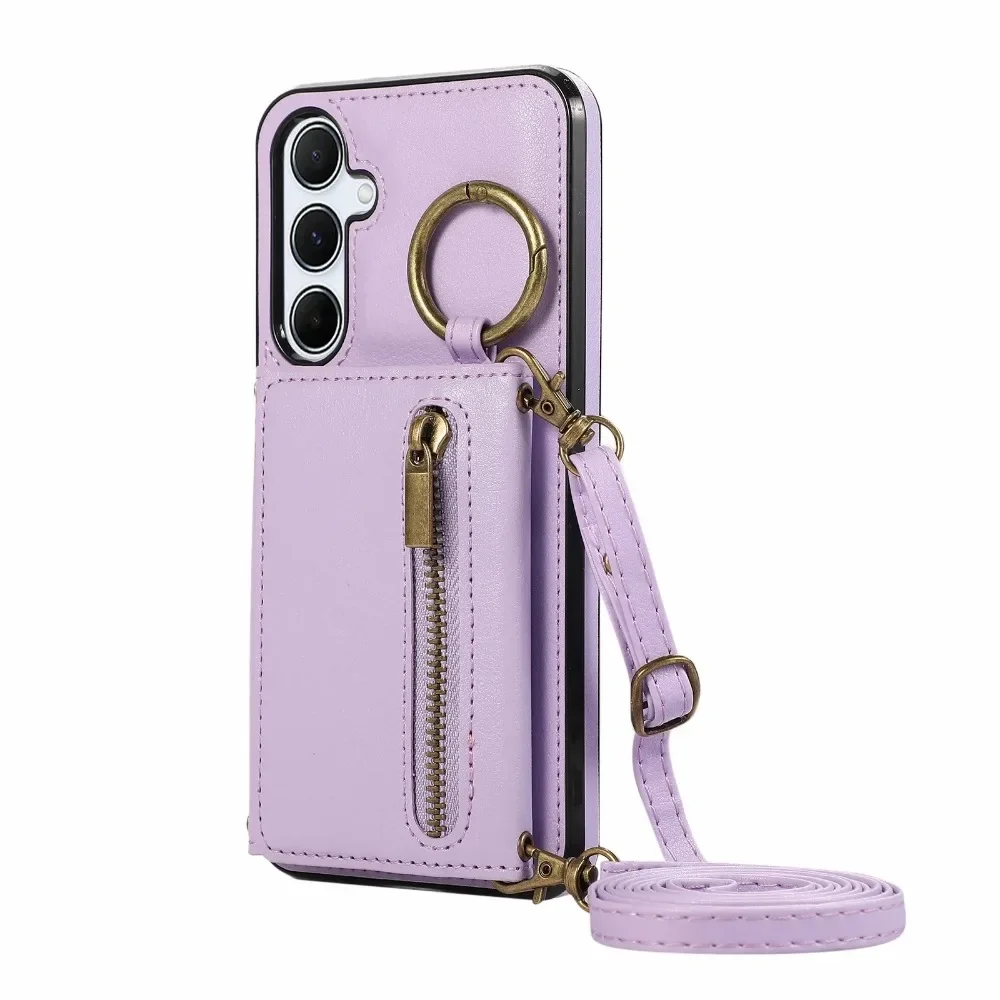Crossbody Kartenhalter Brieftasche Hülle für Samsung S24 S25 S26 Ultra S23 FE S22 S21 Plus A57 A37 A56 A36 A16 A55 A35 Leder-Cover – Detail 24