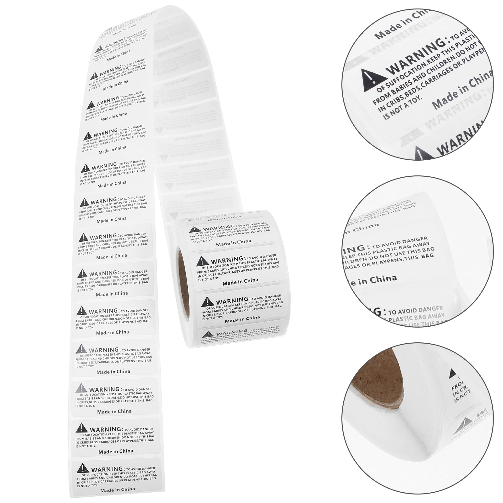 1000 Pcs Suffocation Warning Label Choking Decals Packing Box Stickers Labels Shipping Tapes