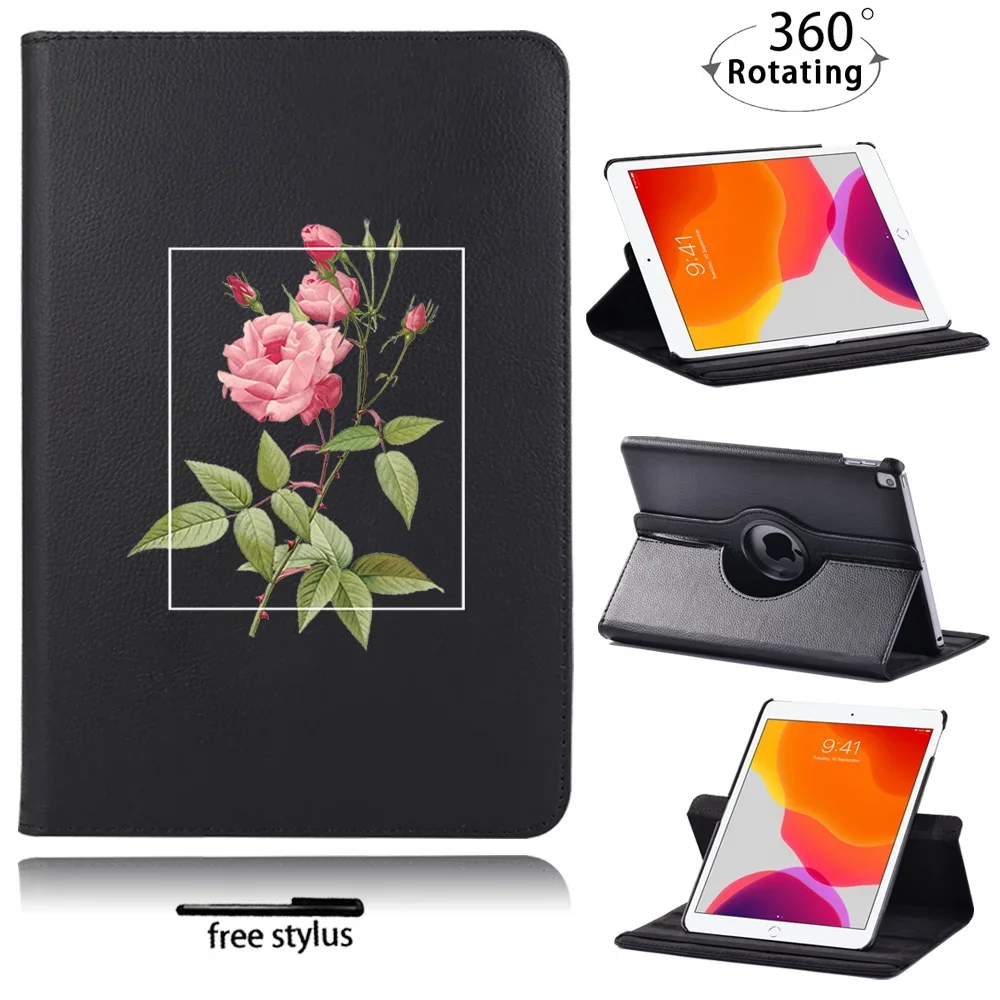 

New 360 Rotating Tablet Case for IPad 8/IPad 2/3/4/IPad (7th/5th/6th Gen)/IPad Mini 4/5 PU Leather Cover Case + Free Stylus