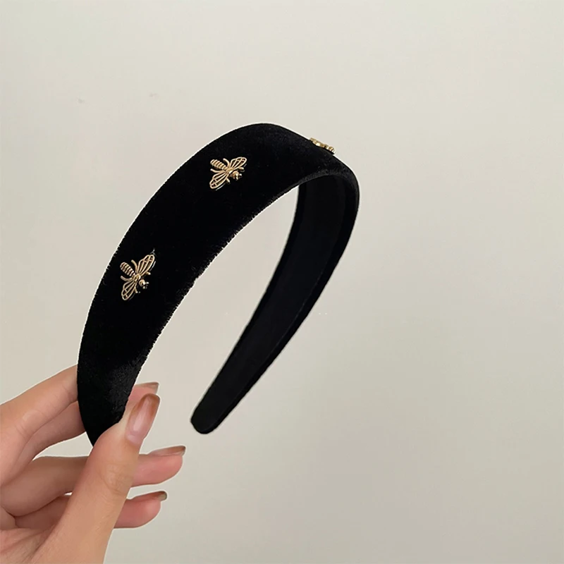 Retro-Haarreif mit Bienen-Motiv, breiter Haarreif für Frauen und Mädchen, französischer vielseitiger modischer Haarreif, Haaraccessoires – Detail 7