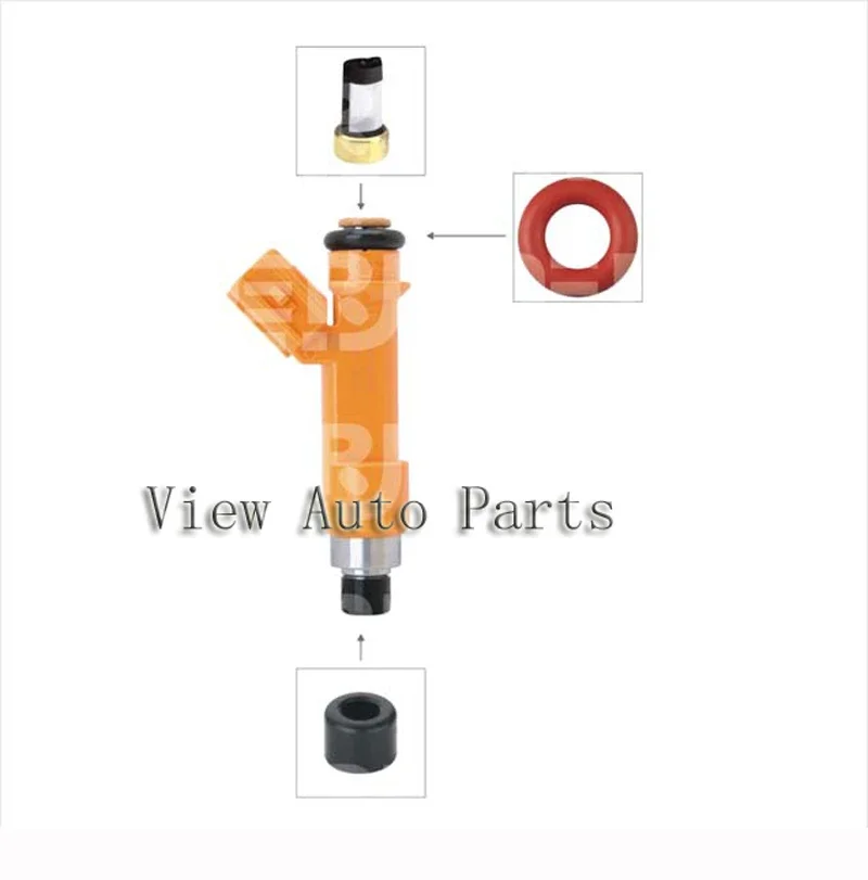 6 sets Top Feed MPI For Fuel Injector Repair & Service Kit Including Filter FKM O-Rings Plastic cap RK-0021