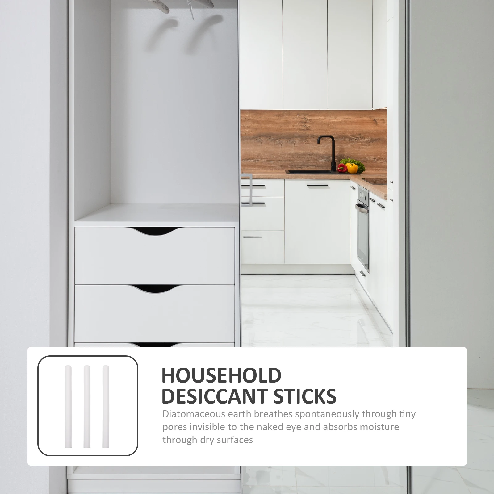 

3pcs Dehumidifying Stick Household Drying Rod Moisture Absorption Reusable Dry Stick For Cups Basins Bottles Containers Perfect