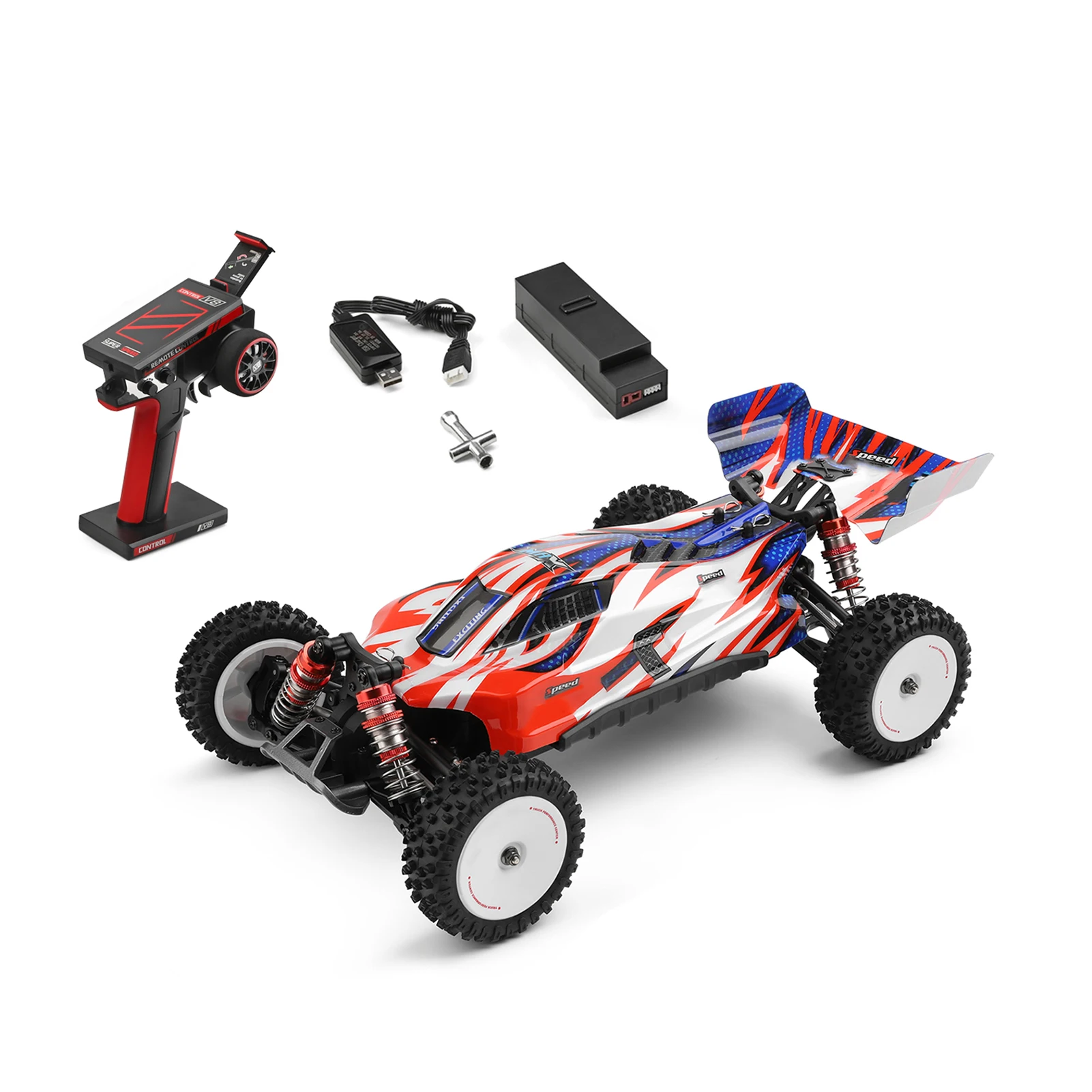 WLtoys 124008 리모컨 자동차 1/12, 고속 오프로드 자동차, 브러시리스 4WD 차량, 11.1V, 2000mAh, 2.4GHz, 60 km/h, 어린이 선물