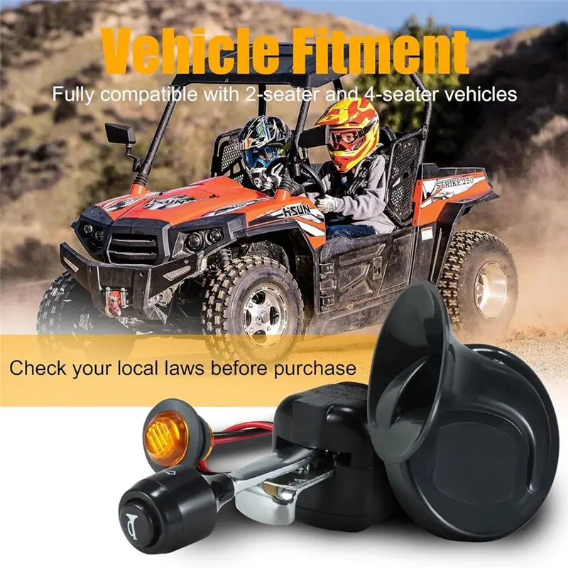 Universal UTV Turn Signal Kit With Column Turn Switch For Polaris, Pioneer, Talon, Can-Am, Kawasaki, Arctic Cat-A02G
