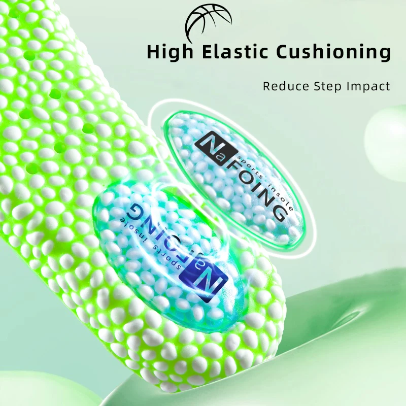 New High Elastic Soft Memory Foam Sport Insoles for Shoes Boost Shock Absorption Breathable Running Accessories For Soles