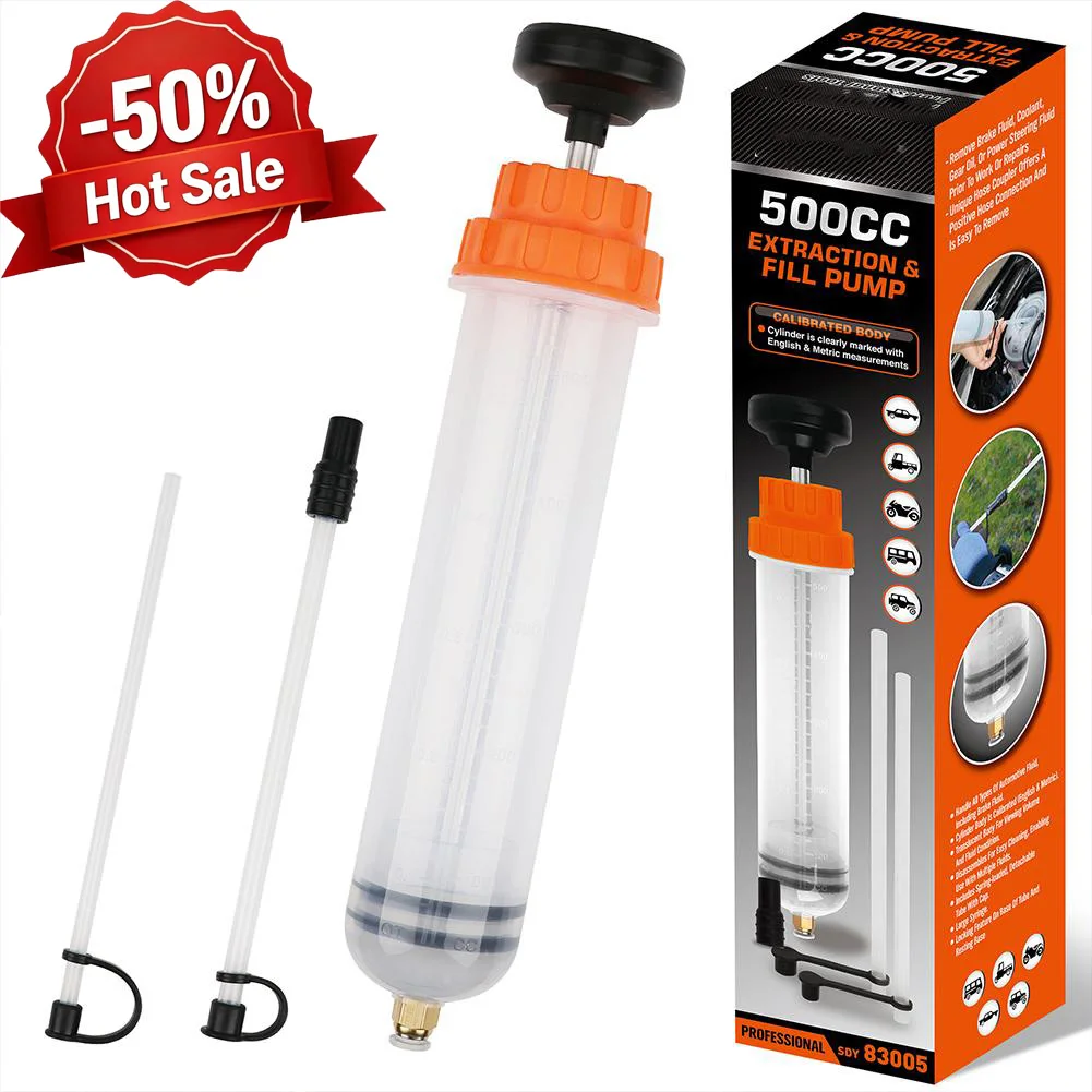 

Многофункциональный экстрактор жидкостей 500 мл, ручной насос для откачки и заправки масла, автомобильный масляный шприц